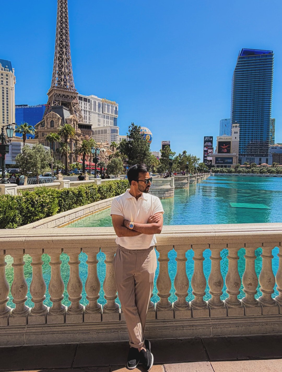 Taha Masood travelling in Las Vegas